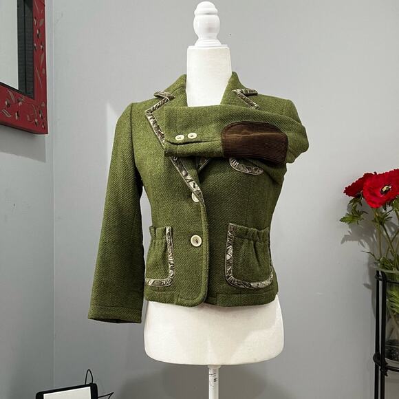 NEW Banana Republic Wool Tweed Classic Academia Patch Library City Blazer Jacket - Picture 2 of 16